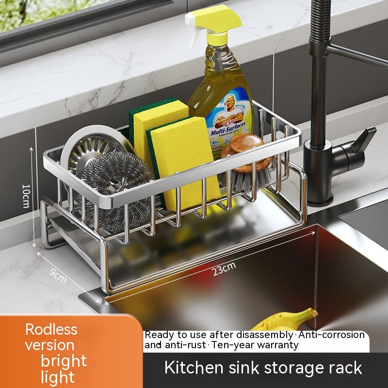 Kitchen Storage Rack Household Sink Drainage Basket Sub-table Multi-functional Detergent